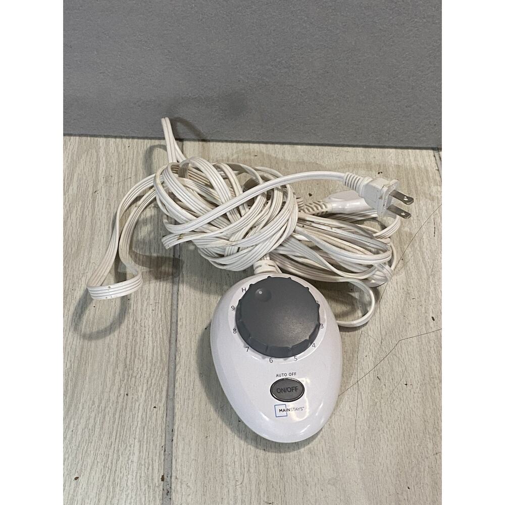 Mainstays OWF45-OB Heated Blanket Controller Cord 4-Prong Auto-Off 1-9 Tested